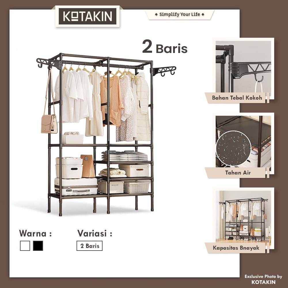 Rak Lemari 2 Baris